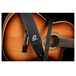 Ortega Guitar L�derrem, 70mm 3-lags. - Sort fletning