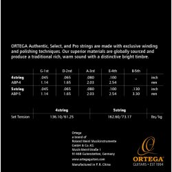 Ortega Strenges�t 4-str. Akustisk bas, Coated Phosphor Bronze, Long scale