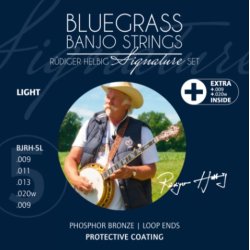 Ortega BJRH-5L Bluegrass Coated Phosphor Bronze Light R�diger Helbig Signature Banjo strenges�t