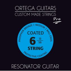 Ortega RSP-M Coated Phosphor Bronze Medium Resonator Guitar Strenges�t 