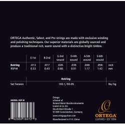 Ortega RSP-M Coated Phosphor Bronze Medium Resonator Guitar Strenges�t 