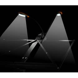 Ortega OML-D Music Light LED Nodestativsbelysning Dobbelt Hals