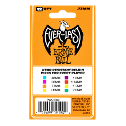Ernie Ball EB-9190 Everlast Pick .73 mm Orange (12 stk)