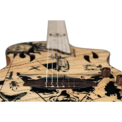 Ortega RTPG-LS2  TourPlayer Serien Nylonstrenget Guitar m/mikrofon, thin body &amp; slim neck inkl. taske (Bermuda)