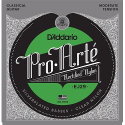 D'Addario Fretted EJ29 Pro Art Rectified Nylon Trebles Moderate Tension Klassisk Guitar Strengest