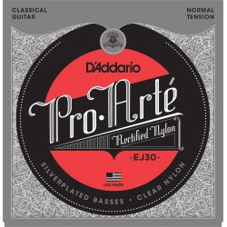 D'Addario Fretted EJ30 Pro Art Rectified Nylon Trebles Normal Tension Klassisk Guitar Strengest