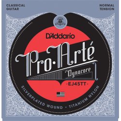 D'Addario Fretted EJ45TT Pro Art Dynacore Normal Tension Klassisk Guitar Strengest