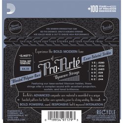 D'Addario Fretted EJ45TT Pro Art Dynacore Normal Tension Klassisk Guitar Strengest