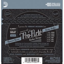 D'Addario Fretted EJ46FF Pro Art Carbon Hard Tension Klassisk Guitar Strengest