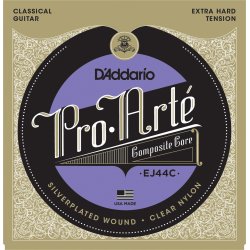 D'Addario Fretted EJ44C Pro Art Composite Core Extra Hard Tension Klassisk Guitar Strengest