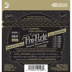 D'Addario Fretted EJ45C Pro Art Composite Core Normal Tension Klassisk Guitar Strengest