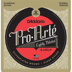 D'Addario Fretted EJ45LP Pro Art Lightly Polished Normal Tension Klassisk Guitar Strengest