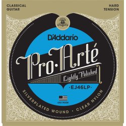 D'Addario Fretted EJ46LP Pro Art Lightly Polished Hard Tension Klassisk Guitar Strengest