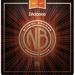 D'Addario Fretted NB1047 Nickel Bronze Extra Light 010-047 Western Guitar Strengest