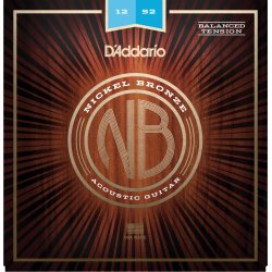 D'Addario Fretted NB1252BT Nickel Bronze Light Balanced Tension 012-052 Western Guitar Strengest