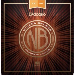 D'Addario Fretted NB1256 Nickel Bronze Light Medium 012-056 Western Guitar Strengest