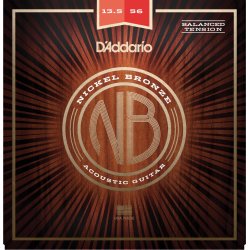 D'Addario Fretted NB13556BT Nickel Bronze Medium Balanced Tension 0135-056 Western Guitar Strengest