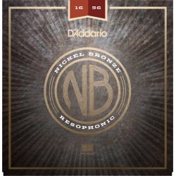 D'Addario Fretted NB1656 Nickel Bronze Resophonic 016-056 Western Guitar Strengest
