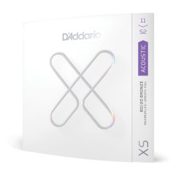 D'Addario Fretted XSABR1152 XS 80/20 Bronze Custom Light 011-052 Western Guitar Strengest