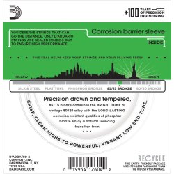 D'Addario Fretted EZ890 85/15 Bronze Super Light 009-045 Western Guitar Strengest