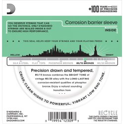 D'Addario Fretted EZ920 85/15 Bronze Medium Light 012 - 054 Western Guitar Strengest