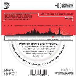 D'Addario Fretted EZ930 85/15 Bronze Medium 013-056 Western Guitar Strengest