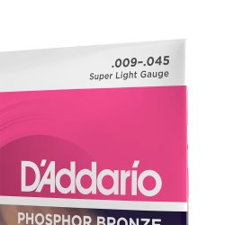 D'Addario Fretted EJ23 Phosphor Bronze Super Light 009 - 045 Western Guitar Strengest 
