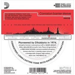 D'Addario Fretted EJ17 Phosphor Bronze Medium 013 - 056 Western Guitar Strengest