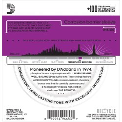 D'Addario Fretted EJ38H Phosphor Bronze HighStrung/NashvilleTuning 010-027 Western Guitar Strengest