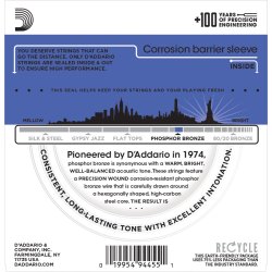 D'Addario Fretted EJ37 Phosphor Bronze Medium Heavy 12-strenget 012 - 054 Western Guitar Strengest