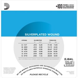 D'Addario Fretted EJ84L Gypsy Jazz Regular Light Loop End 010 - 044 Western Guitar Strengest