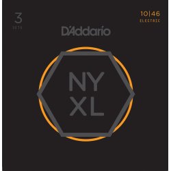 D'Addario Fretted NYXL1046-3P NYXL Regular Light 10-46 Elektrisk Guitar Strengest (3-st)