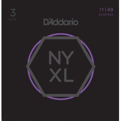 D'Addario Fretted NYXL1149-3P NYXL Medium 11-49 Elektrisk Guitar Strengest (3-st)