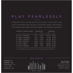 D'Addario Fretted NYXL1149-3P NYXL Medium 11-49 Elektrisk Guitar Strengest (3-st)
