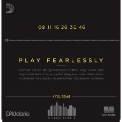 D'Addario Fretted NYXL0946 NYXL Super Light Top/Regular Bottom 09-46 Elektrisk Guitar Strengest