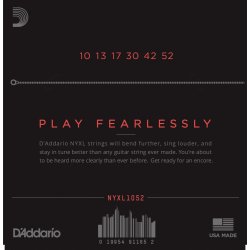 D'Addario Fretted NYXL1052 NYXL Light Top/Heavy Bottom 10-52 Elektrisk Guitar Strengest
