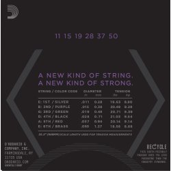 D'Addario Fretted NYXL1150BT NYXL Medium Balanced Tension 11-50 Elektrisk Guitar Strengest