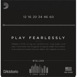 D'Addario Fretted NYXL1260 NYXL Extra Heavy 12-60 Elektrisk Guitar Strengest