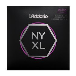 D'Addario Fretted NYXL09564SB NYXL 7-strenget Custom Light 9.5-64 Elektrisk Guitar Strengest