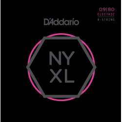 D'Addario Fretted NYXL0980 NYXL 8-strenget Super Light 09-80 Elektrisk Guitar Strengest