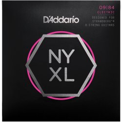 D'Addario Fretted NYXL0984SB NYXL Strandberg 8-strenget Cust.Light 09-84 Elektrisk Guitar Strengest