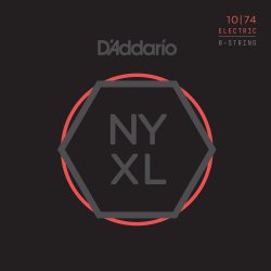 D'Addario Fretted NYXL1074 NYXL 8-strenget Light Top/Heavy Bottom 10-74 Elektrisk Guitar Strengest