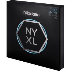 D'Addario Fretted NYXL1138PS NYXL Regular Light E9 Pedal Steel 11-38 Elektrisk Guitar Strengest