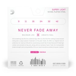 D'Addario Fretted XSE0942 XS Nickel Coated Super Light 09-42 Elektrisk Guitar Strengest