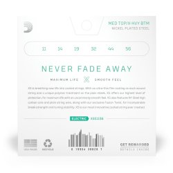 D'Addario Fretted XSE1156 XS Nickel Coated Medium T/Extra Heavy B 11-56 Elektrisk Guitar Strengest 