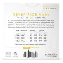 D'Addario Fretted XSE0946-3P XS Nickel C. LightT/RegularB 09-46 Elektrisk Guitar Strengest (3-st)