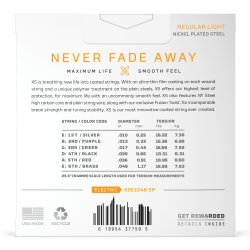 D'Addario Fretted XSE1046-3P XS Nickel C. Regular Light 10-46 Elektrisk Guitar Strengest (3-st)