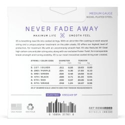 D'Addario Fretted XSE1149-3P XS Nickel Coated Medium 11-49 Elektrisk Guitar Strengest (3-st)