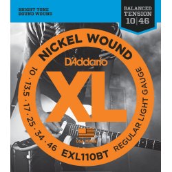 D'Addario Fretted EXL110BT XL Nickel Wound Reg. Light Balanced Ten 10-46 Elektrisk Guitar Strengest