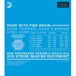 D'Addario Fretted EXL120BT XL Nickel Wound Super Light Balanced T. 09-40 Elektrisk Guitar Strengest